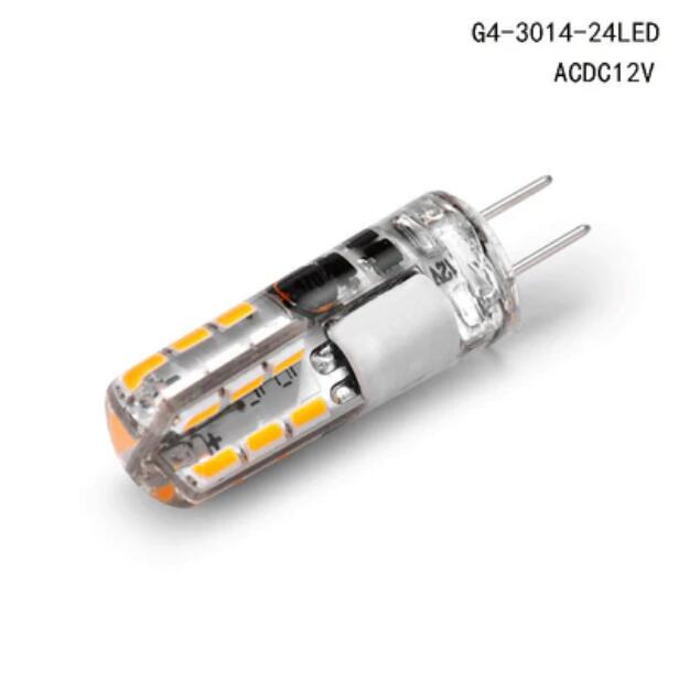 10 Pack G4 LED Light Bulb Bi-Pin Silicon Encapsulation 12V 1.5 W SMD3014 24pcs LEDs 10W Halogen Equivalent