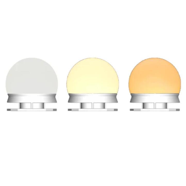 Hollywood Style LED Vanity Mirror Lights Kit with 10 3Colors Adjustable 1.77'' Light Bulbs, Perfect for Makeup Vanity Table Set in Dressing Room