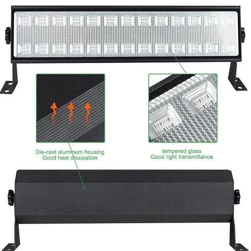 100W 385-400nm LED UV Black Light Bar, Black Lights for Glow Party, Black light with Plug &Switch, Glow Light for Halloween, Fluorescent Body Paint, Stage Lighting