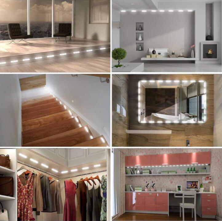 DIY Hollywood Style LED Vanity Mirror Lights Kit Dimmable Lighting, 10FT/20W-60leds, Daylight White, Waterproof IP67 with dimmable and power supply