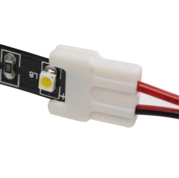 2 Pack (2016 Updated Version) Solderless Jumper Snap Down 2Conductor LED Strip Connectors for 10mm Wide SMD5050 Single Color Flex LED Strips