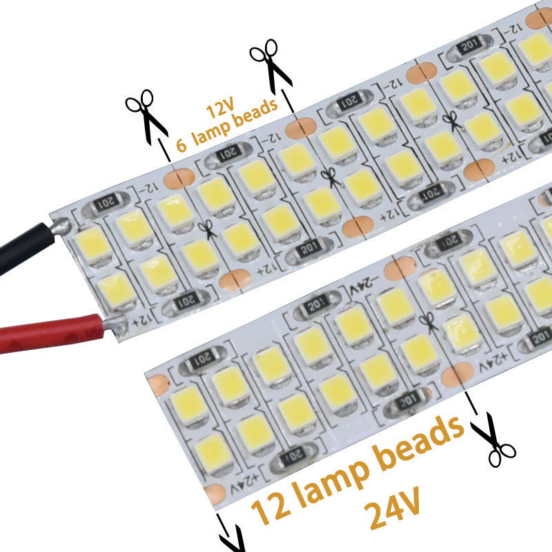 12V 2835LED DOUBLE ROW STRIP LIGHT 480LEDS/METER 12V2835 LOW VOLTAGE HIGH BRIGHTNESS STRIP LIGHT 5M (16.4FT)  2835STRIP LIGHTSS