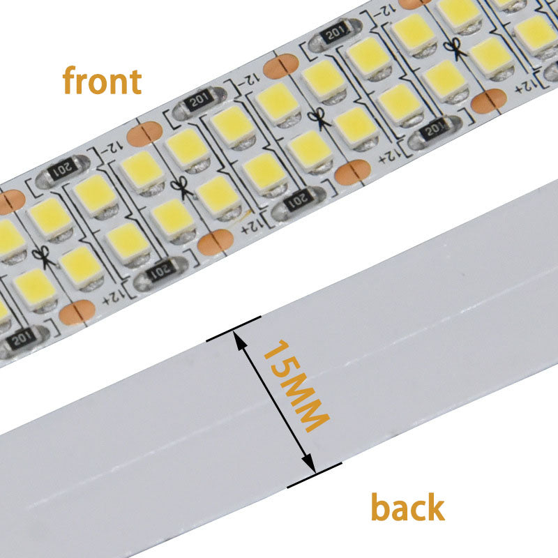 12V 2835LED DOUBLE ROW STRIP LIGHT 480LEDS/METER 12V2835 LOW VOLTAGE HIGH BRIGHTNESS STRIP LIGHT 5M (16.4FT)  2835STRIP LIGHTSS