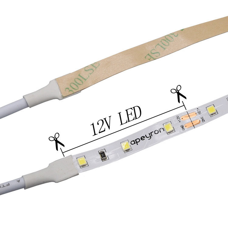 12V2835 MONOCHROME SOFT LIGHT WITH 300 LIGHTS 5 METER SET CABINET UNDER-BED LIGHT WITHOUT INDUCTION FUNCTION