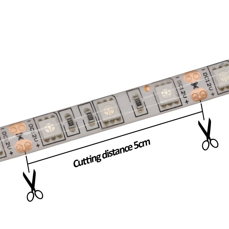 12V5050 EPOXY WATERPOOF LED STRIP LIGHT 60LEDS/METER 12V5050 LOW VOLTAGE STRIP LIGHT 5M (16.4FT) 300LEDS 5050STRIP