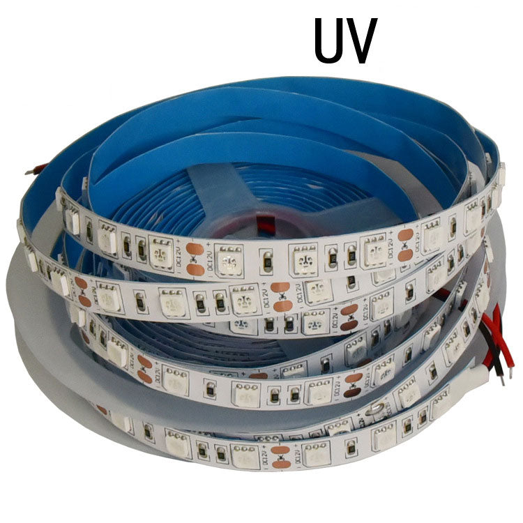 5050 LOW VOLLTAGE BARE BOARD WATERPROOF CASING LED SOFT LIGHT WITH UV PURPLE LIGHT 395nm COPPER BRACKET MONER DETECTION AND MOSQUITO KILLING LIGHT STRIP
