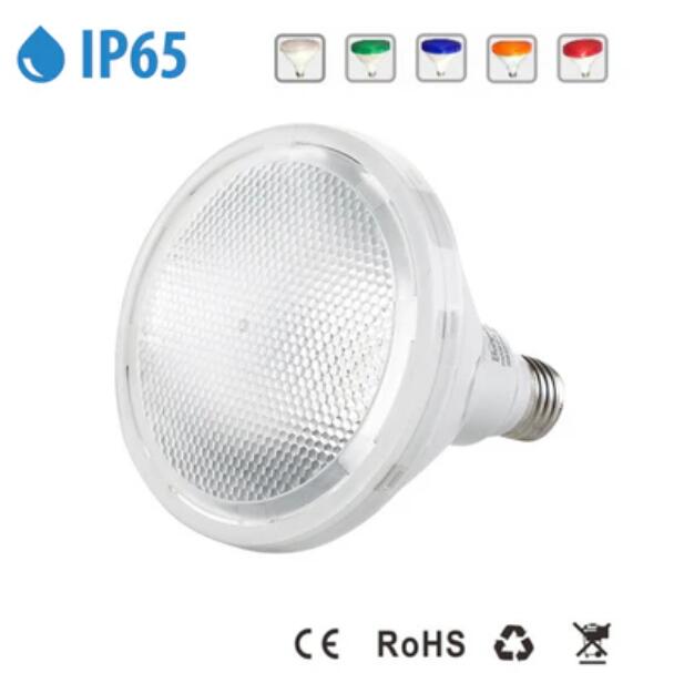 Outdoor PAR38 LED 12W White / Red / Green / Blue / Yellow Light Colors 60-degree Beam E27/E26 AC100-265V Non-Dimmable Waterproof IP65 Light Bulb