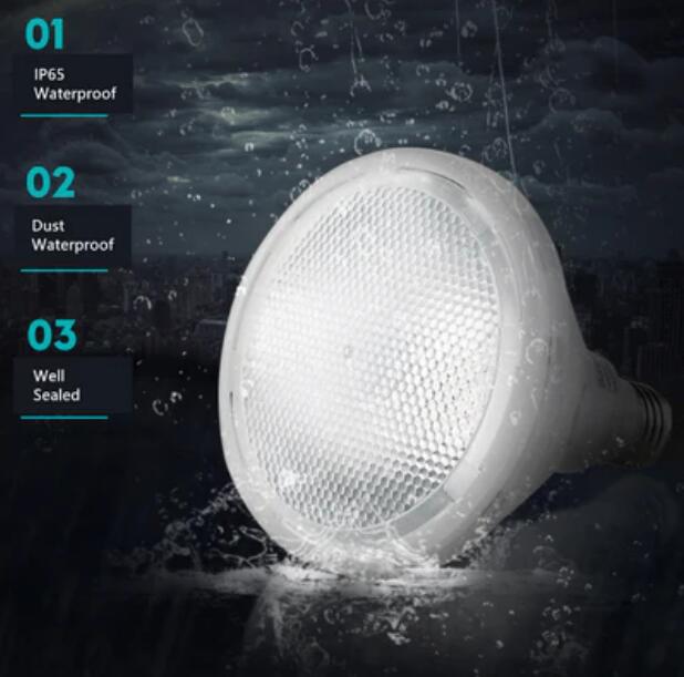 Outdoor PAR38 LED 12W White / Red / Green / Blue / Yellow Light Colors 60-degree Beam E27/E26 AC100-265V Non-Dimmable Waterproof IP65 Light Bulb