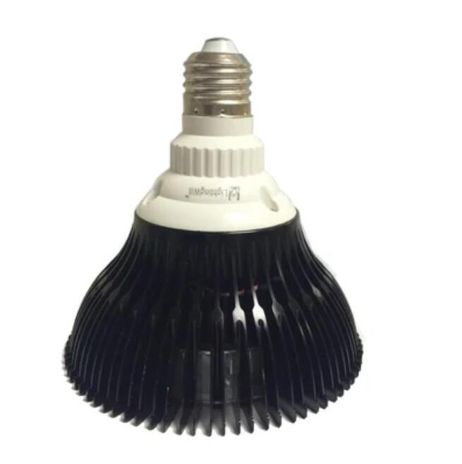 12W (12x1W) PAR38 LED Lamp with E27 Edison Screw Base 90W Equivalent 100-240V AC Black Housing Indoor Type