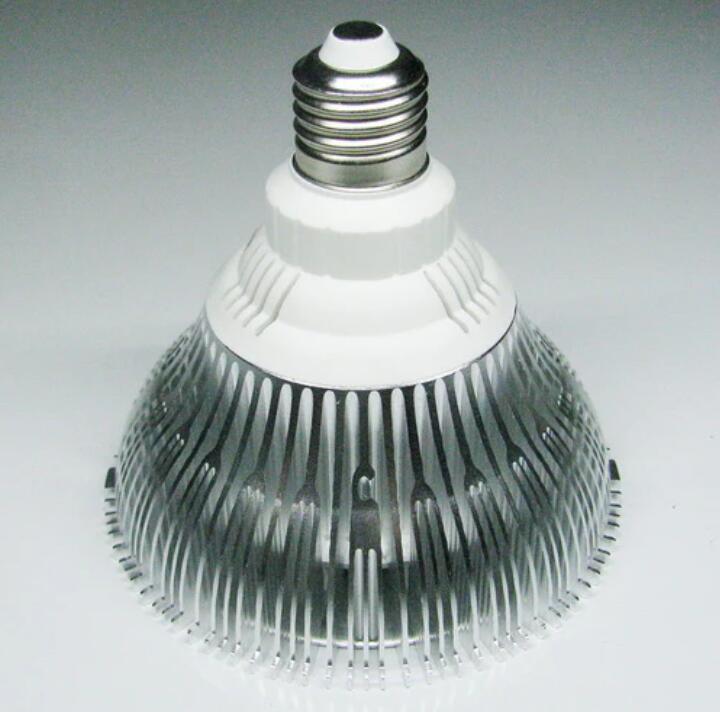 12W (12x1W) PAR38 LED Lamp with E27 Edison Screw Base 90W Equivalent 100-240V AC Silver Housing Indoor Type