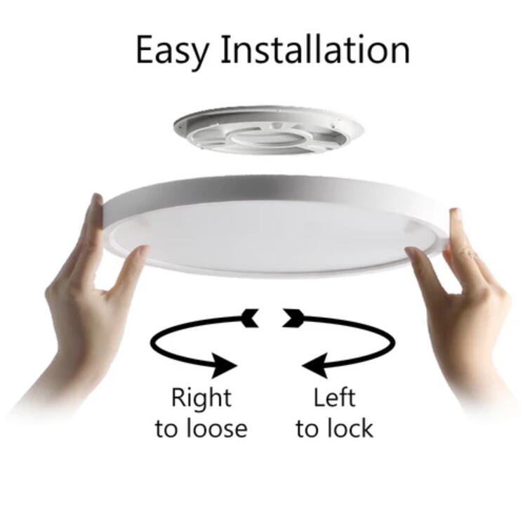 2 Pack 12 Inch Modern LED Ceiling Light Flush Mount 24W Kitchen Bedroom Bathroom Lamp