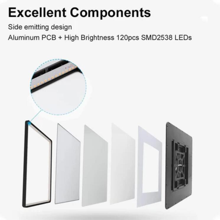 12inch 24W LED Ceiling Light Flush Mount, 3200LM Black Flat Ceiling Lamp, Square Low Profile Lighting Fixture for Bedroom, Kitchen, Living Room, Stairwell
