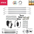 C-Series 4 Pack (4*3W) Dimmable CRI 90 Ultra Thin 12inch Linkable Linear LED Under Cabinet Lights with Dimmer & Power Adapter