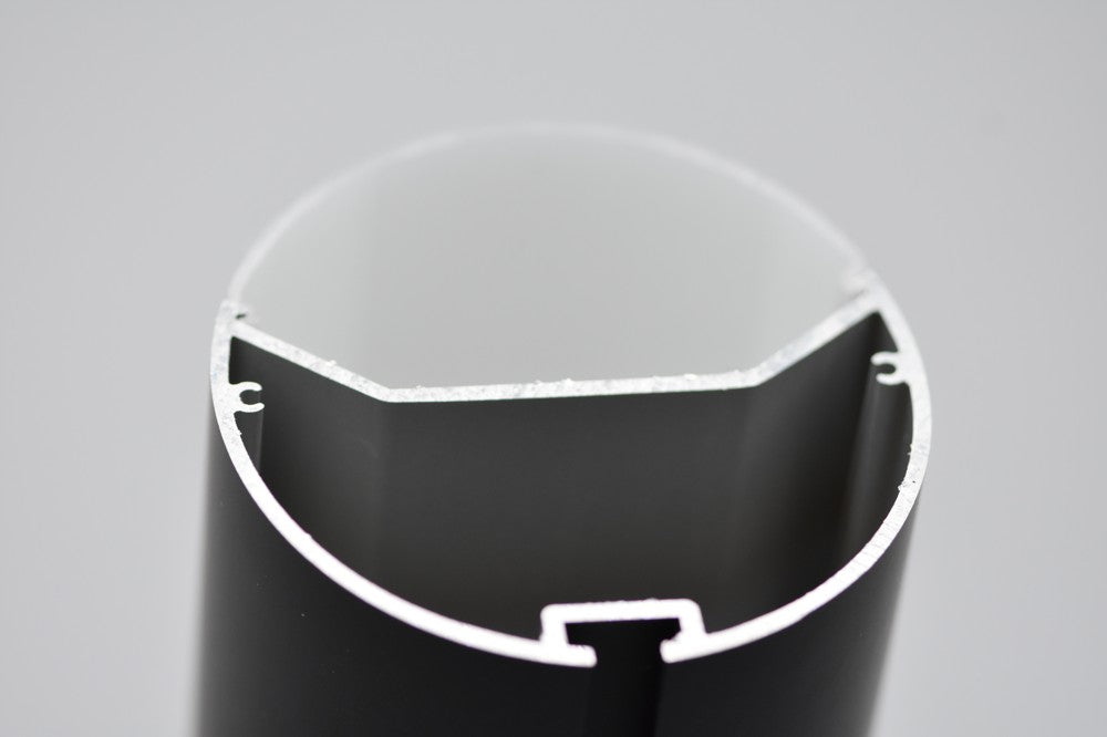Black 2.5" Newest Suspended Tube Light LED Profile Diameter 63mm 1meter Tube lighting Profile