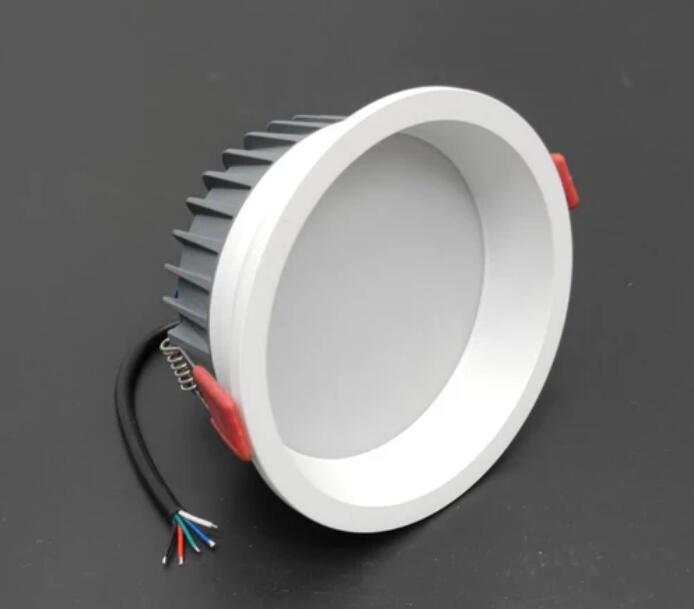 4 Pack RGBW Super Bright Modern Recessed LED Lighting 15W 12V/24V White Round LED Embedded Panel Lights Aluminum Indoor Ceiling Downlight Hotel Lighting Bar Lighting Dancing Room Lighting Restaurant Lighting