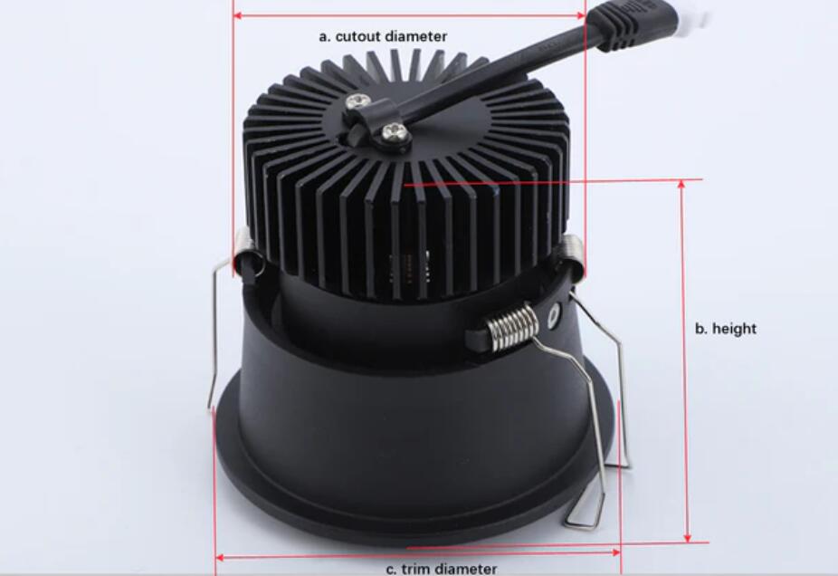 3Watt 55mm (2.17'') Cutout COB LED Ceiling Light, Anti-Glare Tilt LED Spotlight Twist LED Recessed Downlight, Spotlight Kit