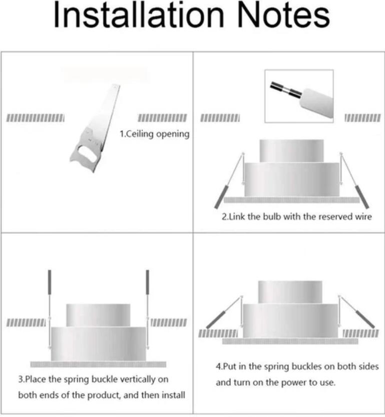 3Watt 55mm (2.17'') Cutout COB LED Ceiling Light, Anti-Glare Tilt LED Spotlight Twist LED Recessed Downlight, Spotlight Kit