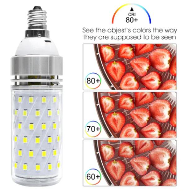 E12 16W LED Corn Bulbs, 1500LM Daylight White 6000K, CRI80+, 120W Incandescent Bulb Equivalent, E12 Base Non-Dimmable LED Lamp,Pack of 6