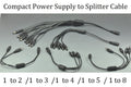 Compact Power Supply to Splitter Cable LED Light Power Splitter DC 1 to 2 3 4 5 6 8 Adapter