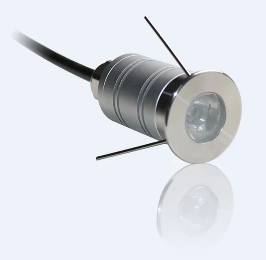 8PCS Pack 1W DC12V-24V IP67 15° Angle Waterproof Garden Stainless Steel Wall Corner Light Outdoor Spot LED Step Light