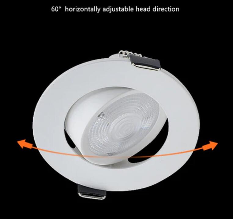 1inch Thick Low Profile LED Downlight 3W 2'' CRI80 Anti-glare Diffuser Ceiling Light