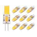 10 Pack G4 LED Light Bulb Bi-Pin Silicon Encapsulation 12V 2.5 W 1508 COB LEDs CRI>80 230-250Lumen 25W Equivalent