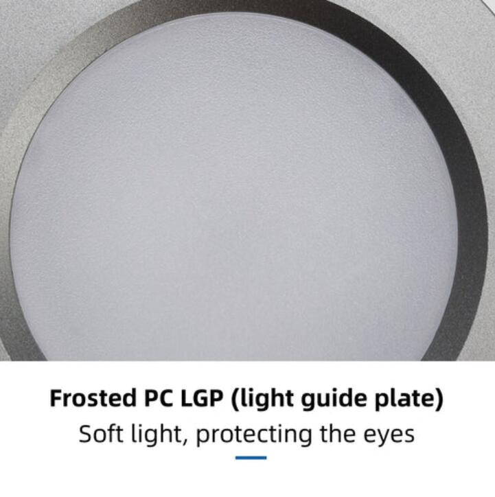 6pcs Packing LED Under Cabinet Lighting 2.5W 12VDC Ultra Thin, 3 Switches are Available Controllable Puck Light for Motorhome, Caravan, Truck, Kitchen, Wine Cabinet, Wardrobe