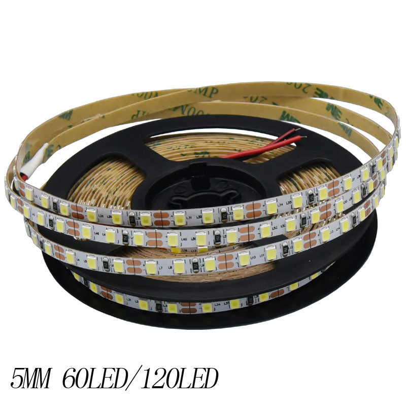 12V2835 NARROW BOARD 5MM SOFT LIGHT STRIP WITH 60 LIGHTS 120 LIGHTS  HIGH BRIGHTNESS SIDE LIGHT BACKGROUND LED LOW VOLTAGE LIGHT STRIP