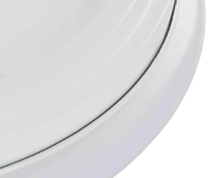 24W 14.96 inch (380mm) LED Ceiling Light Fixture CCT changable & Dimmable with RF controller Round Acrylic Shade White Finish Modern LED Flush Mount