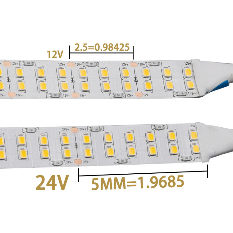 12V 2835LED DOUBLE ROW STRIP LIGHT 240LEDS/METER 12V2835 LOW VOLTAGE HIGH BRIGHTNESS STRIP LIGHT 5M (16.4FT)  2835STRIP LIGHTSS
