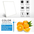 2'x2' (595x595mm) 40W LED Panel Light in 0.39'' (10mm) Thick White Trim Flat Sheet Panel Lighting Board Super Bright Ultra Thin Glare-Free