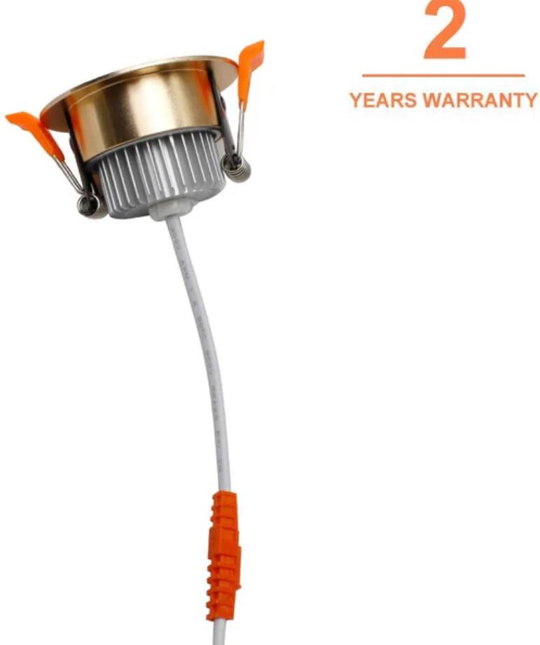 4 Pack 2 Inch LED Dimmable Downlight, 3W(35W Halogen Equivalent) Gold Trim LED Ceiling Light