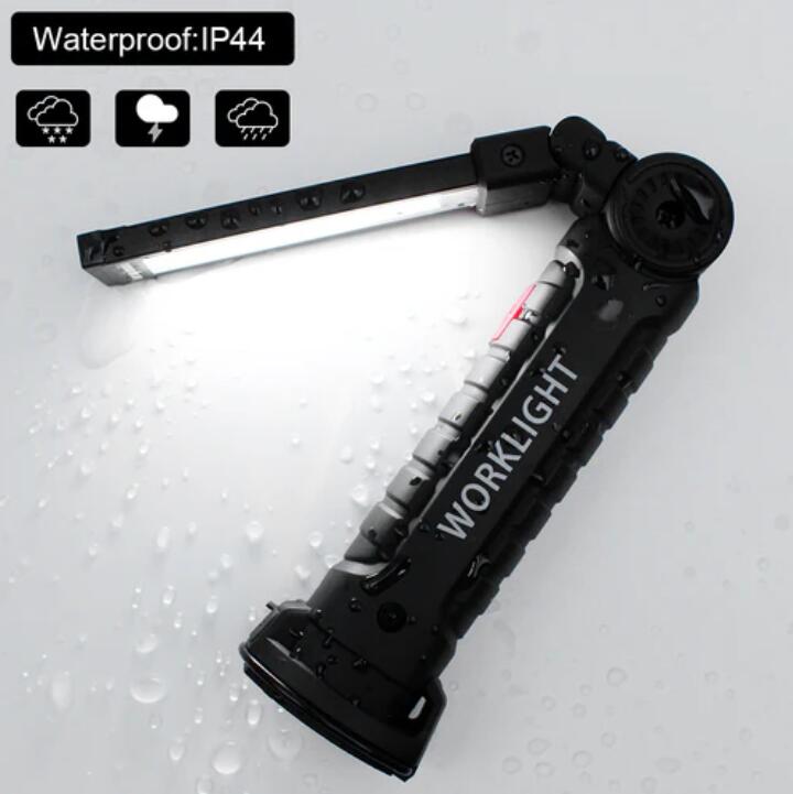 2 Pack LED Work Light Rechargeable 360° Rotate Magnetic Based 5 Modes LED Flashlight