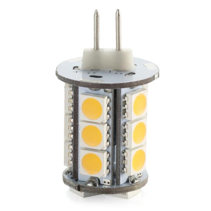 4 Pack 3.6 Watt (40Watt Equivalent) DC12V Tower type G4 Bi-pin base Lamps with 18 pcs Tri-Chip LED SMD5050