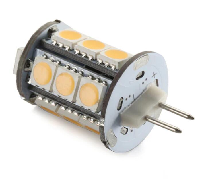 4 Pack 3.6 Watt (40Watt Equivalent) DC12V Tower type G4 Bi-pin base Lamps with 18 pcs Tri-Chip LED SMD5050