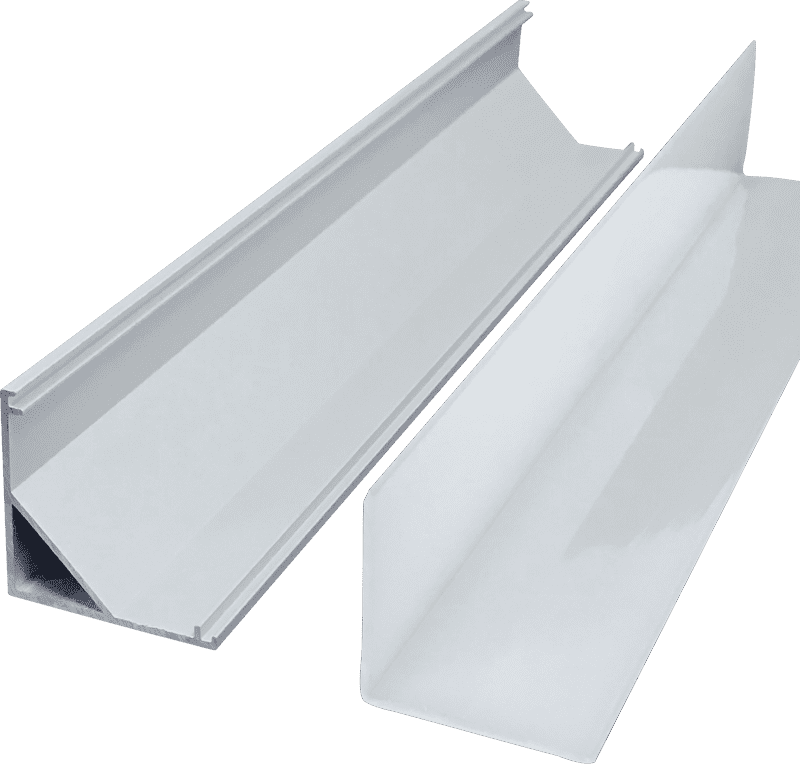 3030 Corner Light Cabinet Light Shelf Light 45 Degree V Type Right Angle Mask Triangle Line Light Shell Kit