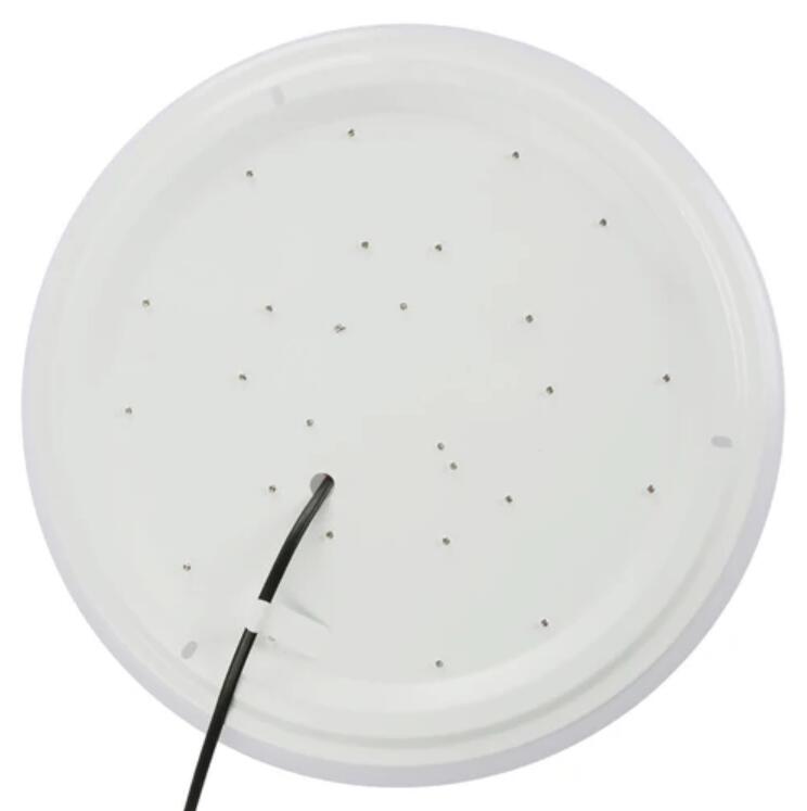 36W 19.68 inch (500mm) odern LED Flush Mount Ceiling Light Fixture Round Acrylic Shade White Finish Mushroom Shape and CCT changable with RF control