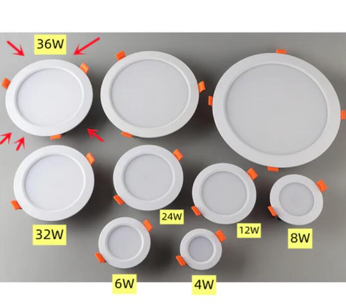 4 Pack RGBW Super Bright Modern Recessed LED Lighting 36W 24V White Round Embedded LED Downlight Aluminum Indoor Ceiling Downlight Hotel Lighting Bar Lighting Dancing Room Lighting Restaurant Lighting