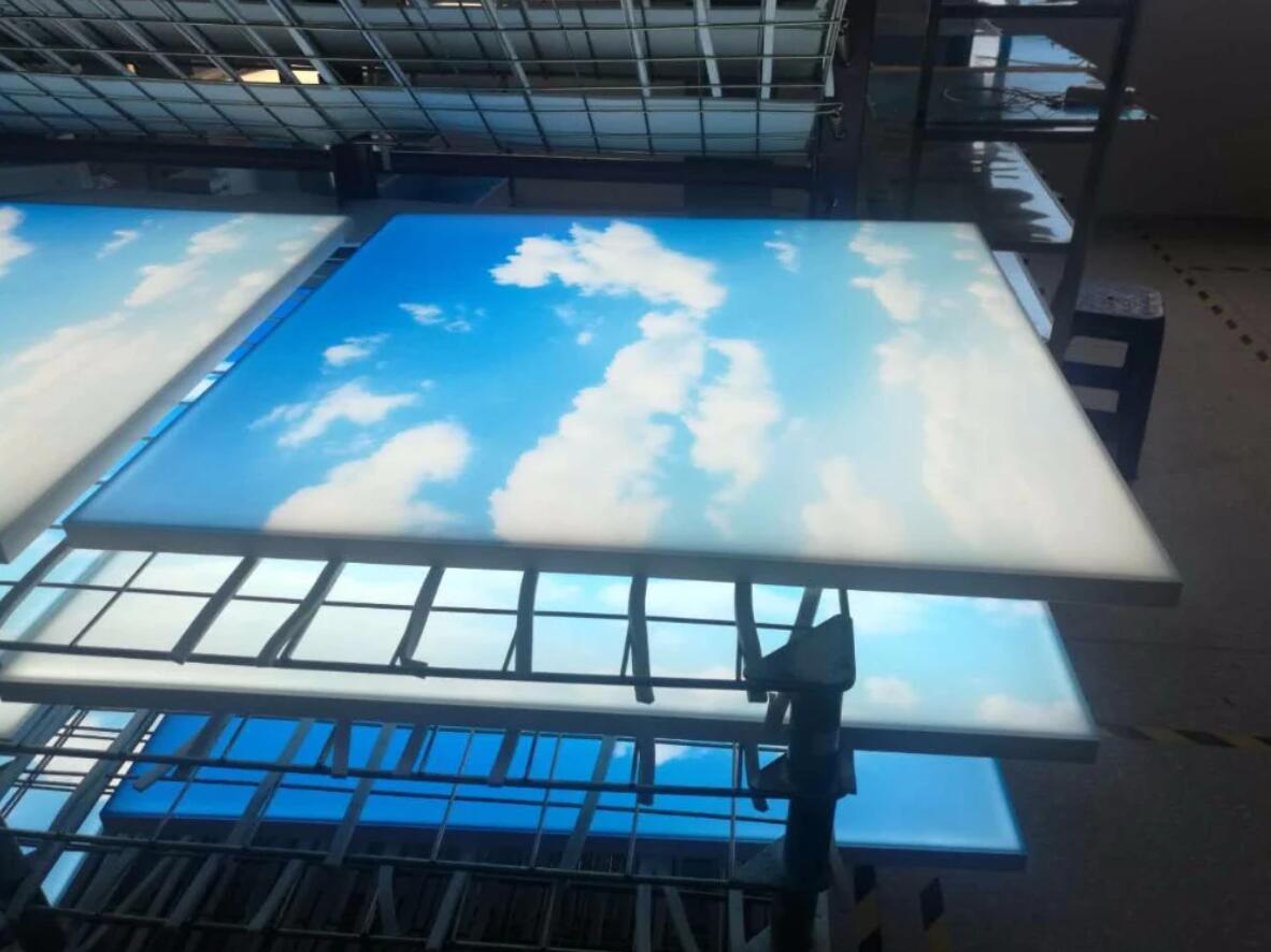 5 PACK LED Skylight 2x2 FT - 600*600mm 36W 3060LM LED Shop Display Blue Sky LED Flat Panel Light Framed For Ceiling Decoration