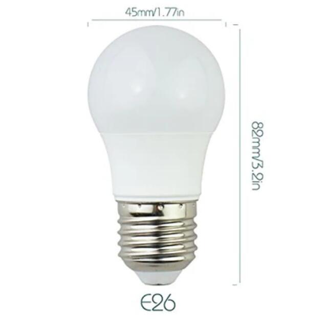 6 Pack 3Watt 250LM G4 LED Bulb Light (25W Equivalent) E27 Screw Base 100-240V AC Non-dimmable 50mm White Light LED Globe