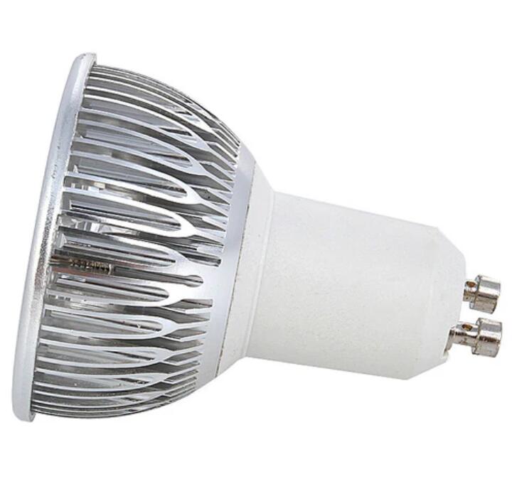 4Pack 3W(3x1W) 120V/220V AC LED Spotlight GU10 Bi-Pin Base LED Light Bulb Aluminum Housing 30° Beam Angle