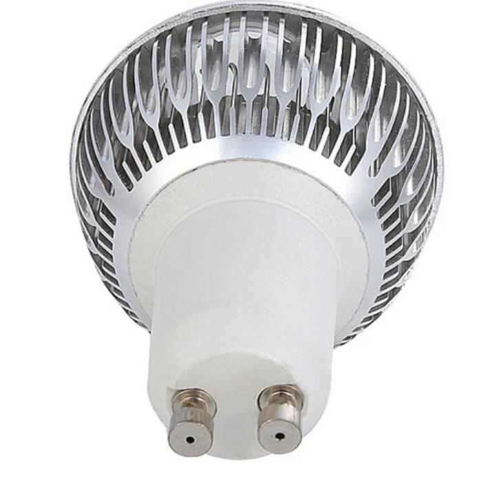 4Pack 3W(3x1W) 120V/220V AC LED Spotlight GU10 Bi-Pin Base LED Light Bulb Aluminum Housing 30° Beam Angle
