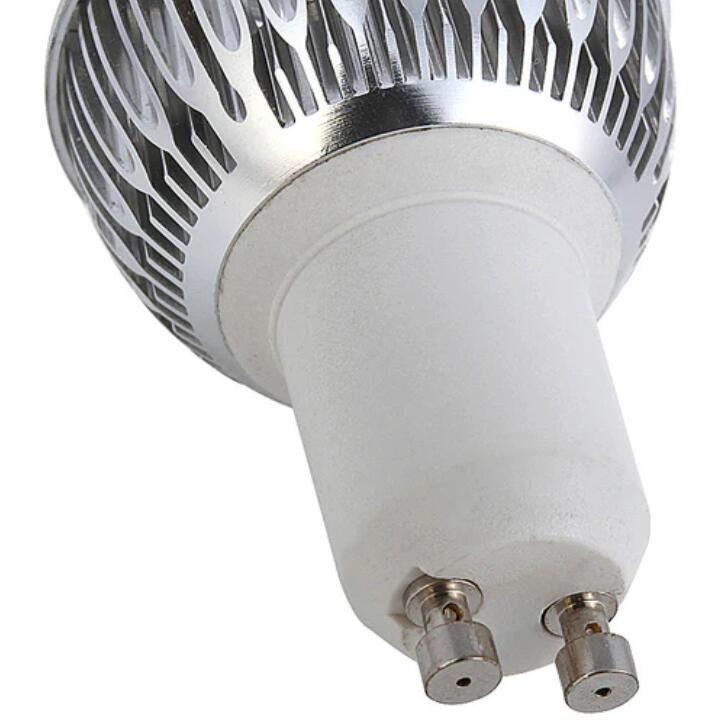 4Pack 3W(3x1W) 120V/220V AC LED Spotlight GU10 Bi-Pin Base LED Light Bulb Aluminum Housing 30° Beam Angle