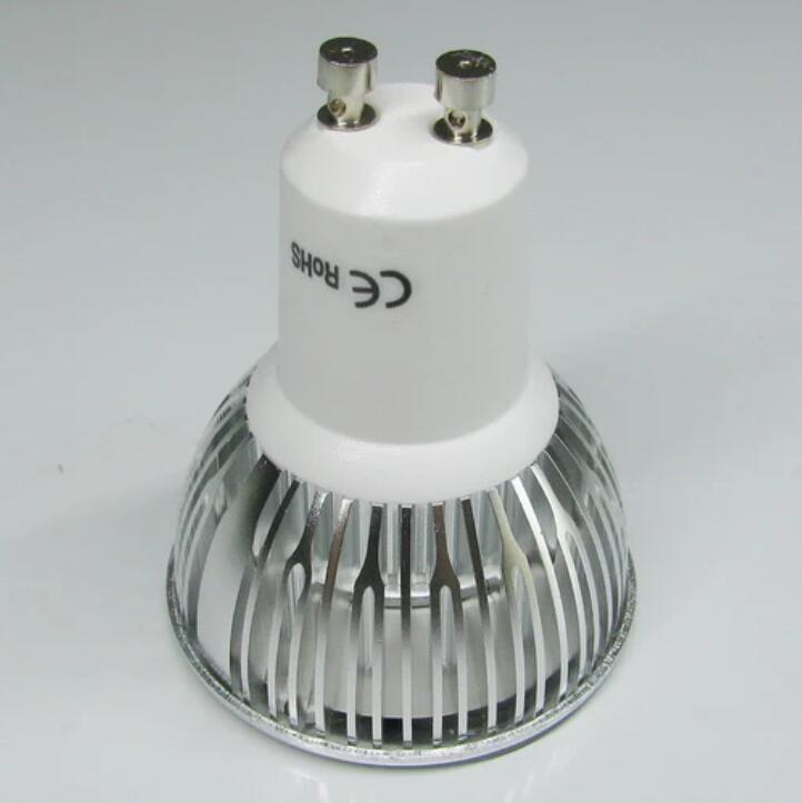 4Pack 3W(3x1W) 120V/220V AC LED Spotlight GU10 Bi-Pin Base LED Light Bulb Aluminum Housing 30° Beam Angle