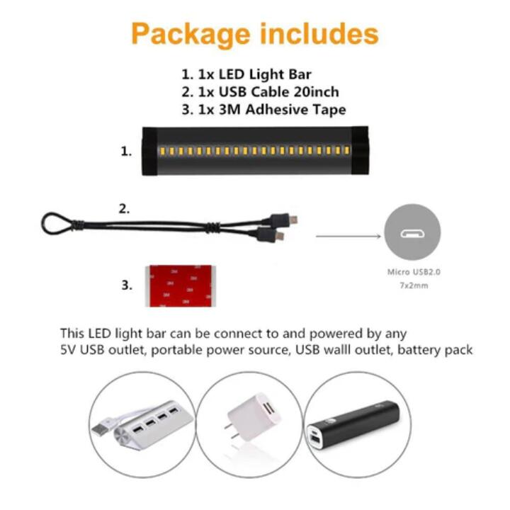 6 inch CRI90 SMD2835 3W 160LM Dimmable LED Under Cabinet Light DC 5V / 12V Black / Silver Finish Color Ultra Thin Stick On Under Counter Lighting