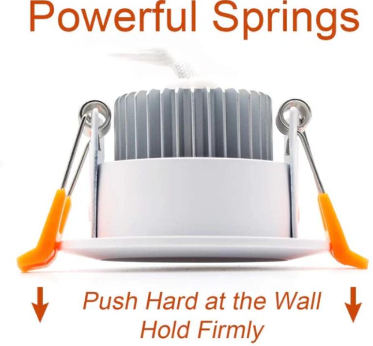 10 Pack 3W Dimmable Antifog LED Downlight CRI80 Flat Diffuser Ceiling Light -2-3/8'' Cutout