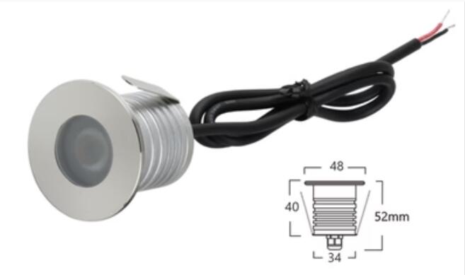 8PCS Pack 3W IP68 Underwater LED Lights Round Stainless Steel Cover Villa Garden Swimming Pool LED Light