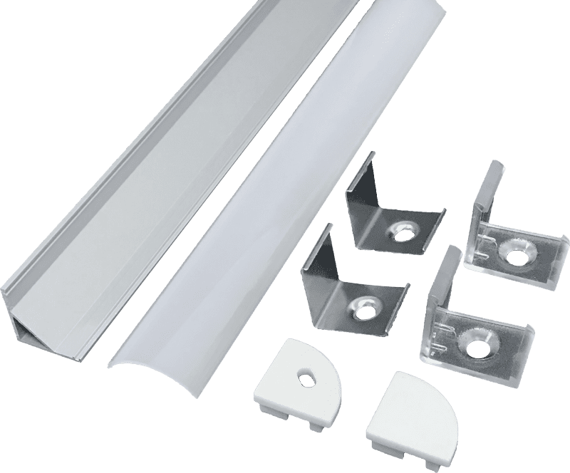 45 degree right angle line light hard light strip shell aluminum groove 1616