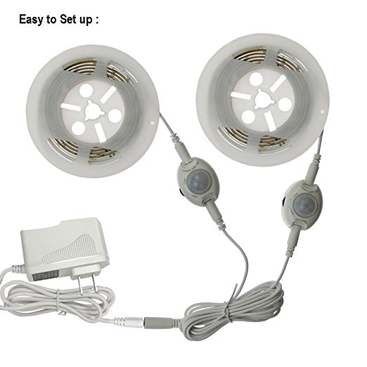 Motion Activated  LED Bed Light Automatic Strip Lighting Kit(Double Bed Kit)