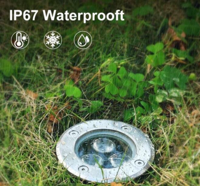 4 Pack 3W Outdoor Landscape Lights 12V Warm White 300 Lumens Waterproof IP67 Garden Lights